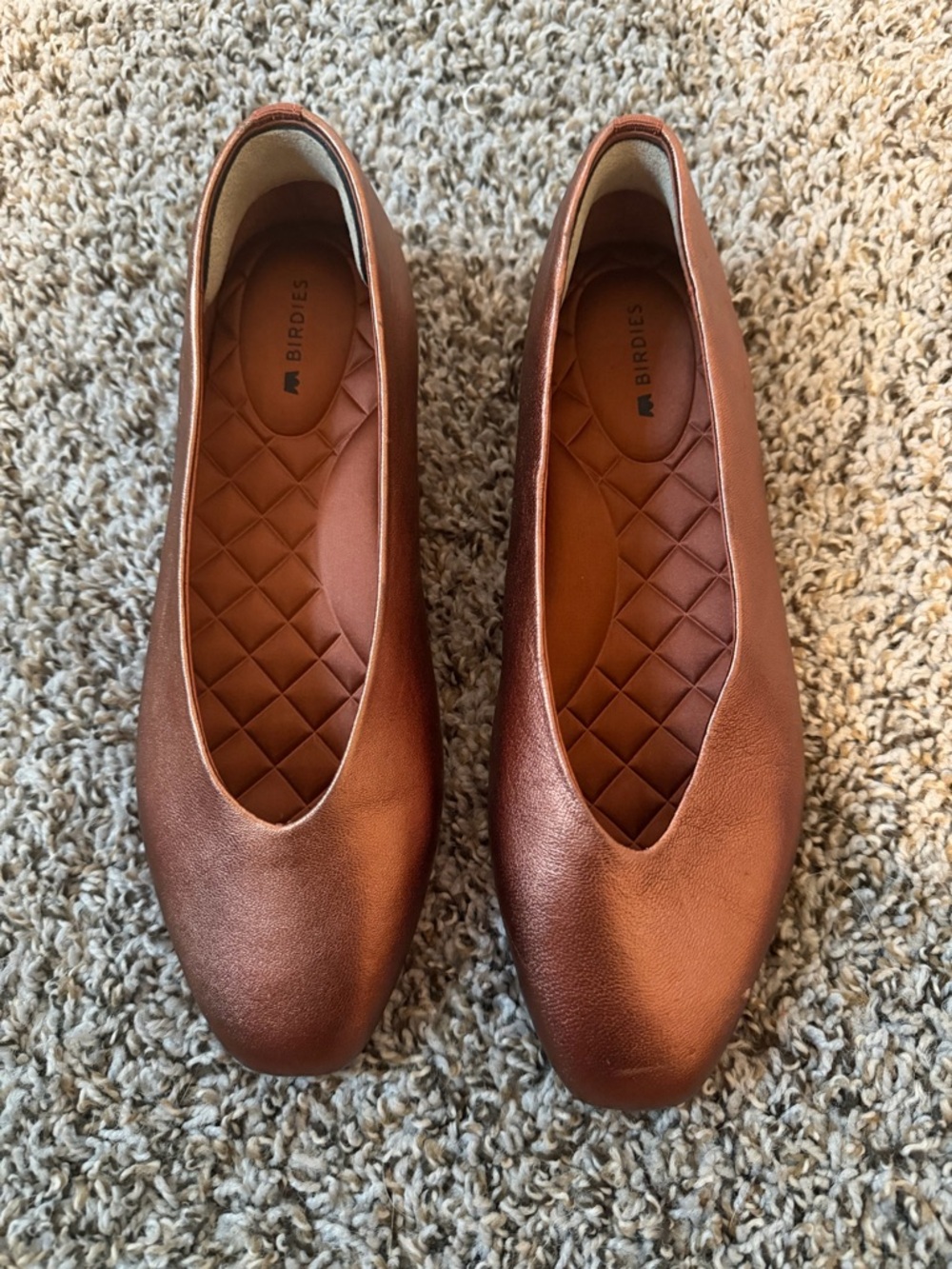 ⚡️Birdies Metallic Copper-Bronze Ballet Flats